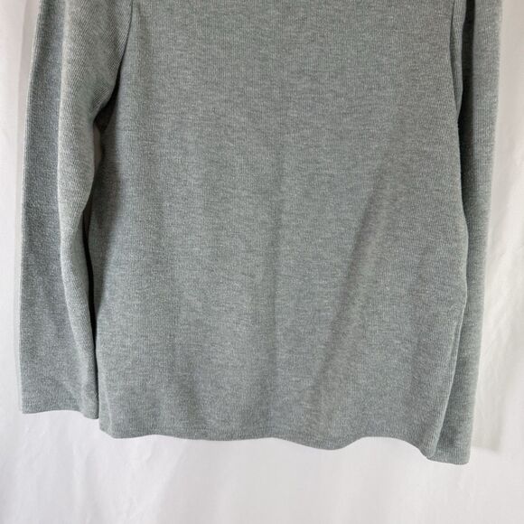 Madewell Sweater Women's Small Grey Ribbed Turtleneck Cotton Blend Pullover - Picture 11 of 11